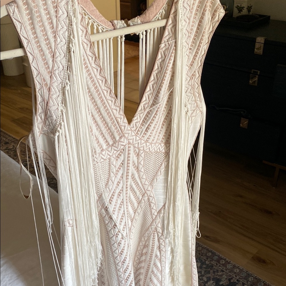 Rare Herve Leger fringe mini bandage dress size M
